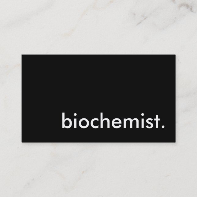 Biochemiker. Visitenkarte (Vorderseite)