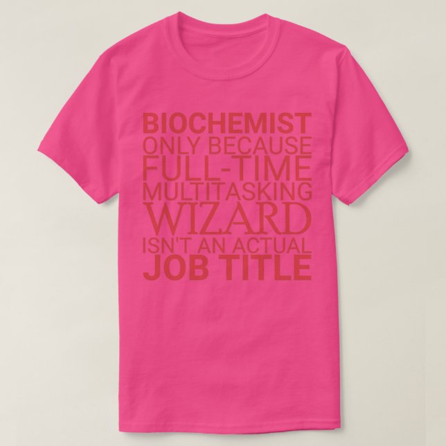 Biochemist-Assistent - Biochemie 1 T-Shirt (Design vorne)