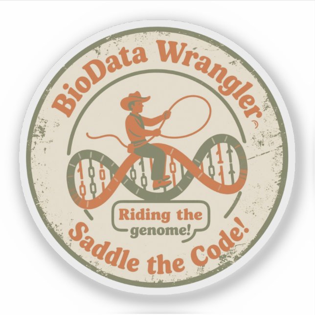 BioData-Wrangler, der das Genom beherrscht Aufkleber (Vorderseite)