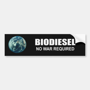 Biodiesel: Kein Krieg erfordert Autoaufkleber