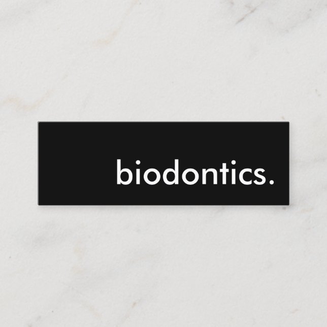Biodontik. Mini Visitenkarte (Vorderseite)