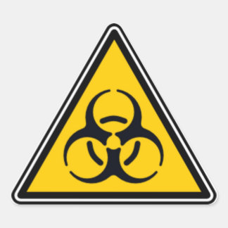 Biogefährdung 02 dreieckiger aufkleber