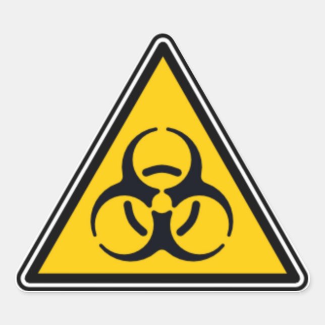 Biogefährdung 02 dreieckiger aufkleber (Vorderseite)