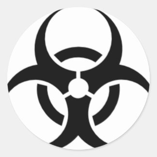 Biogefährdung 03 runder aufkleber