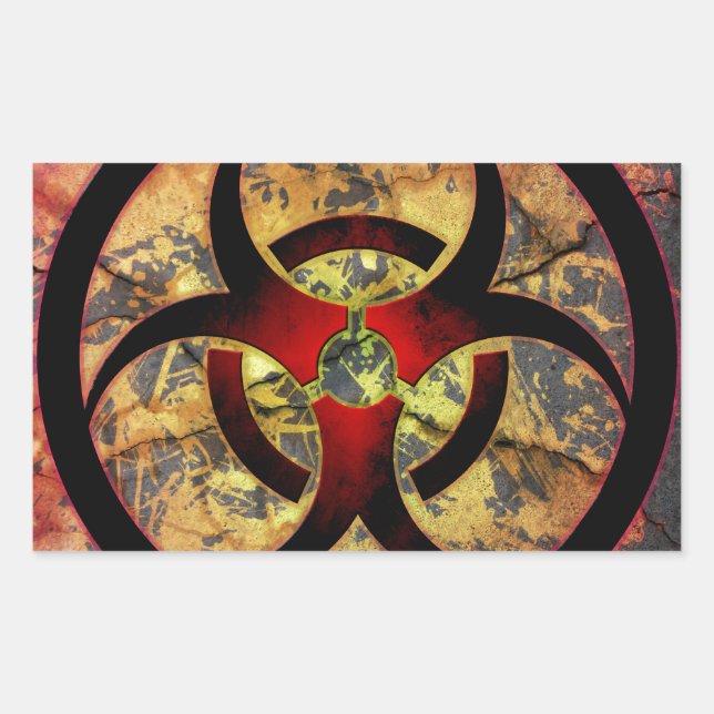 Biogefährdung Art Design Rechteckiger Aufkleber (Vorderseite)