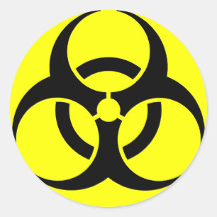 Biogefährdung! Aufkleber