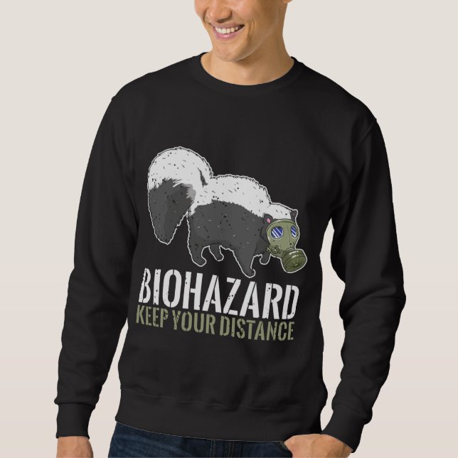 Biogefährdung Behalt Entfernung Funny Skink Animal Sweatshirt (Vorderseite)