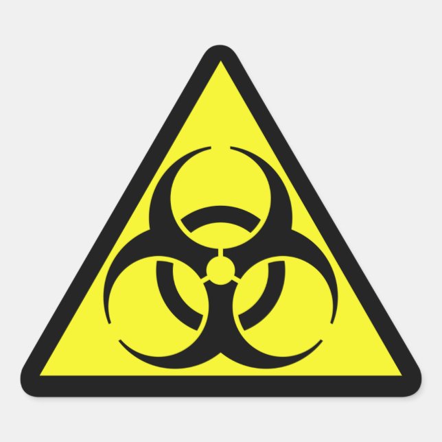 Biogefährdung Dreieckiger Aufkleber (Vorderseite)