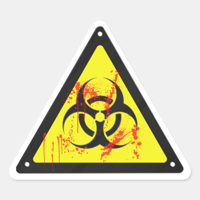 Biogefährdung Dreieckiger Aufkleber (Vorderseite)