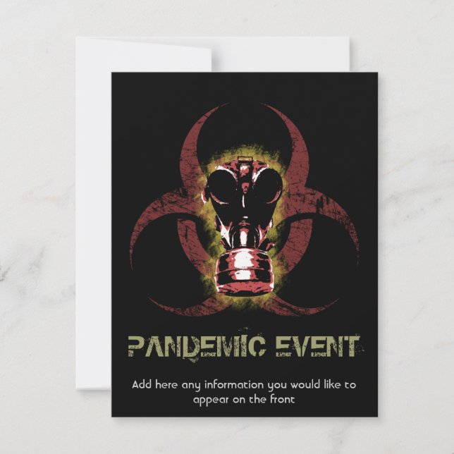 Biogefährdung-Gasmaske kundenspezifisch Einladung (Vorderseite)