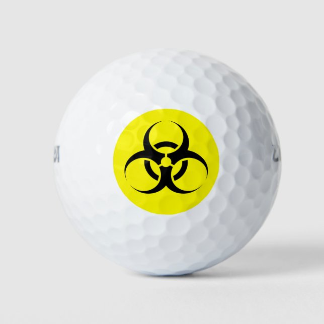Biogefährdung Golfball (Vorderseite)