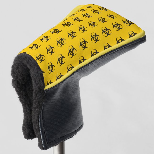 Biogefährdung Icon-Muster Golf Headcover (3/4 Vorderseite)
