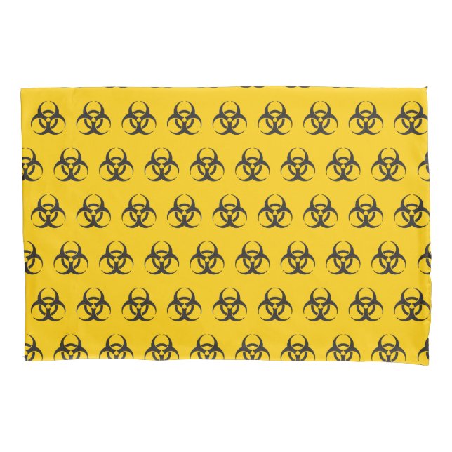 Biogefährdung Icon-Muster Kissenbezug (Vorderseite)