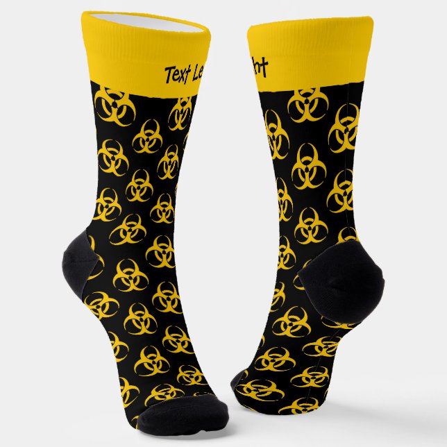 Biogefährdung-Icon-Mustersocken Socken (Gewinkelt)