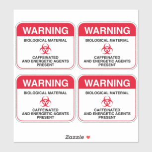 Biogefährdung-Koffeinierte Warnkleber (rund) Aufkleber