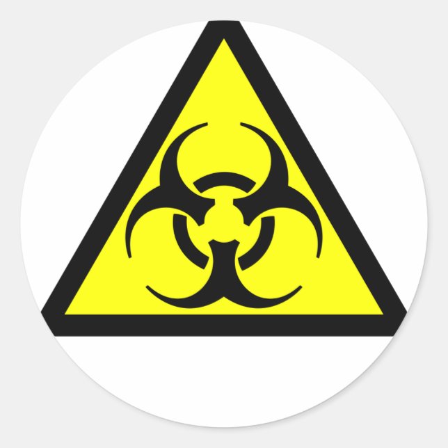 Biogefährdung Runder Aufkleber (Vorderseite)