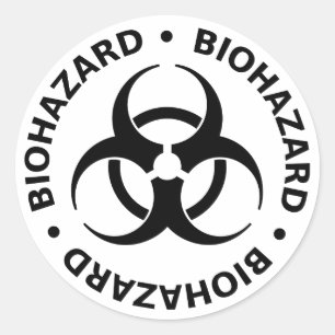 Biogefährdung Runder Aufkleber