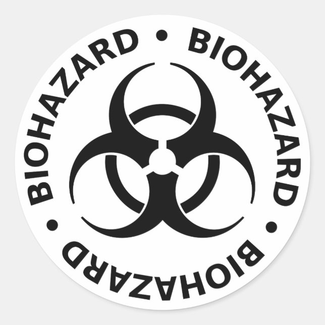 Biogefährdung Runder Aufkleber (Vorderseite)