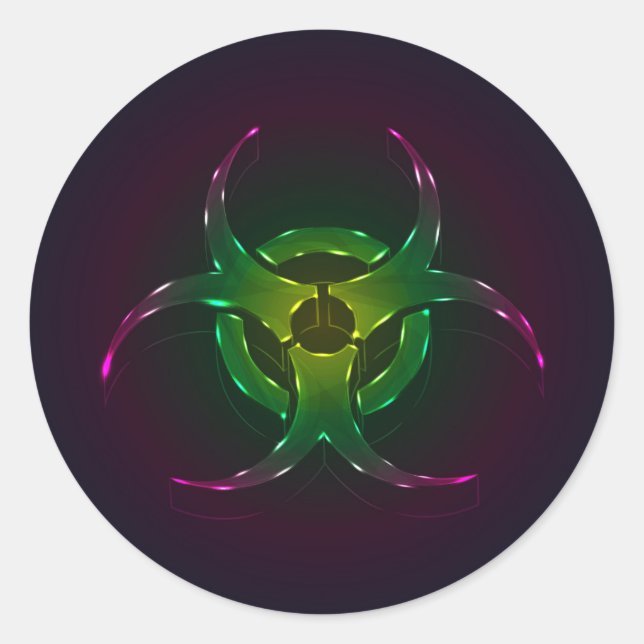 Biogefährdung Runder Aufkleber (Vorderseite)