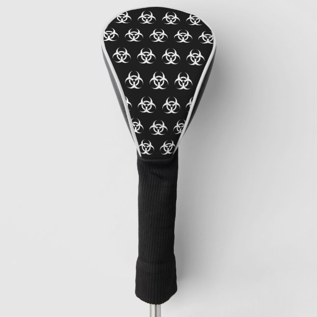 Biogefährdung Symbol Golf Head Cover Headcover (Vorderseite)