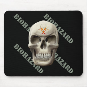 Biogefährdung-Übel-Schädel Mousepad