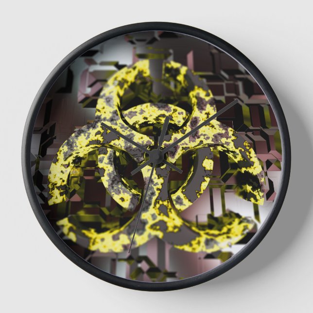 Biogefährdung Wall Clock Uhr (Vorderseite)