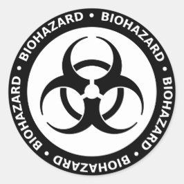 Biogefährdung-Warnaufkleber Runder Aufkleber