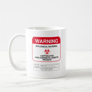 Biogefährdung-warnende Kaffee-Tasse (gerundet) Kaffeetasse
