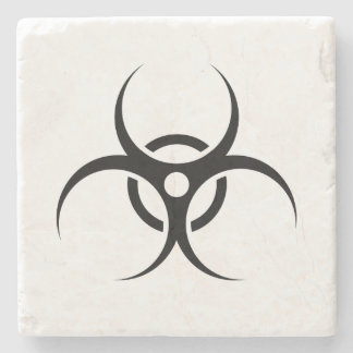 Biogefährdung-Warnsymbol Steinuntersetzer