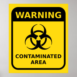 Biogefährdung Warnzeichen Poster