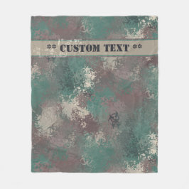 Biogefährdung Woodland Camouflage mit Text Fleece 