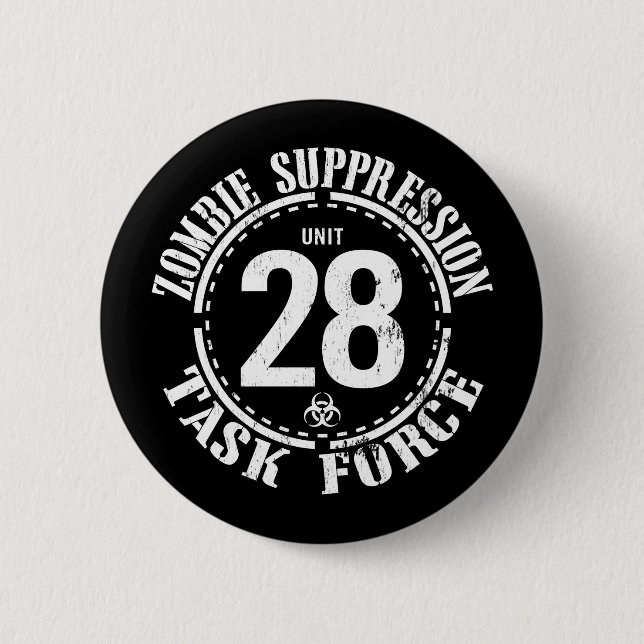 Biogefährdung: Zombie-Ansteckungsknopf Button (Vorderseite)