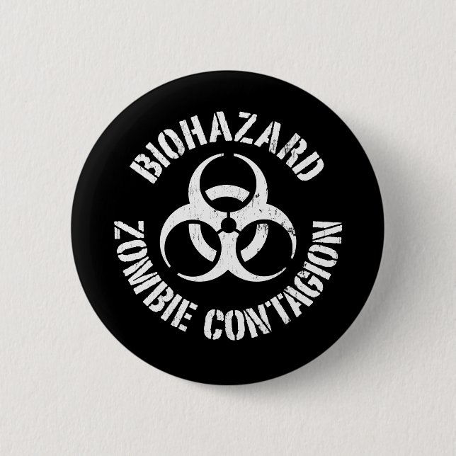 Biogefährdung: Zombie-Ansteckungsknopf Button (Vorderseite)