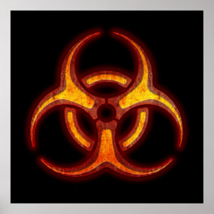 Biogefährdung Zombie Warning Poster