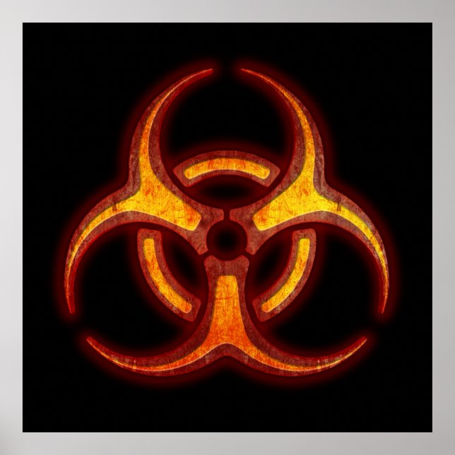 Biogefährdung Zombie Warning Poster (Vorne)