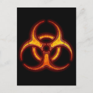 Biogefährdung Zombie Warning Postkarte