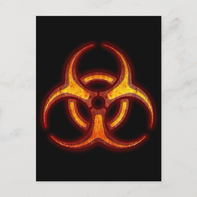 Biogefährdung Zombie Warning Postkarte (Vorderseite)