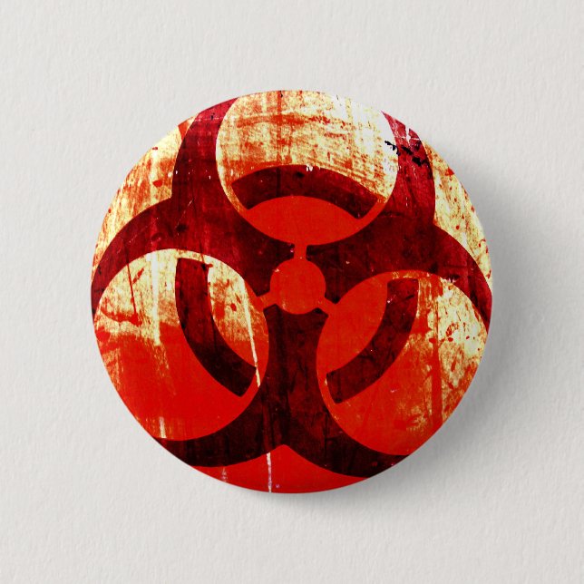 BiogefährdungGrunge Button (Vorderseite)