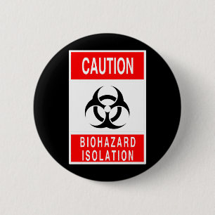 Biogefährdungssymbol Button