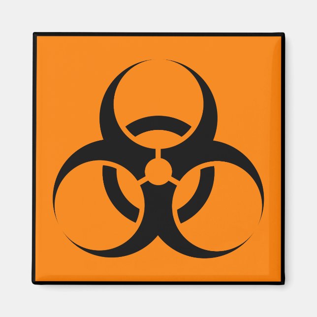 Biogefährdungssymbol Magnet (Vorne)