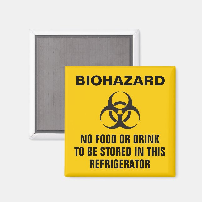 Biogefährdungssymbol Magnet (Vorderseite/Rückseite)
