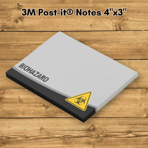Biogefährdungssymbol Post-it Klebezettel