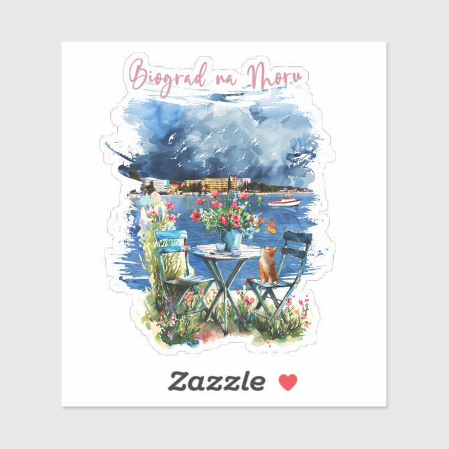 Biograd na moru 3 aufkleber (Blatt)