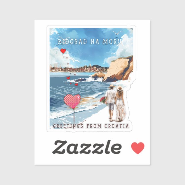 Biograd na moru 5 aufkleber (Blatt)