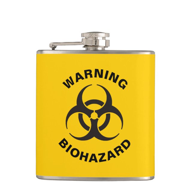 Biohazard Icon Flachmann (Vorderseite)