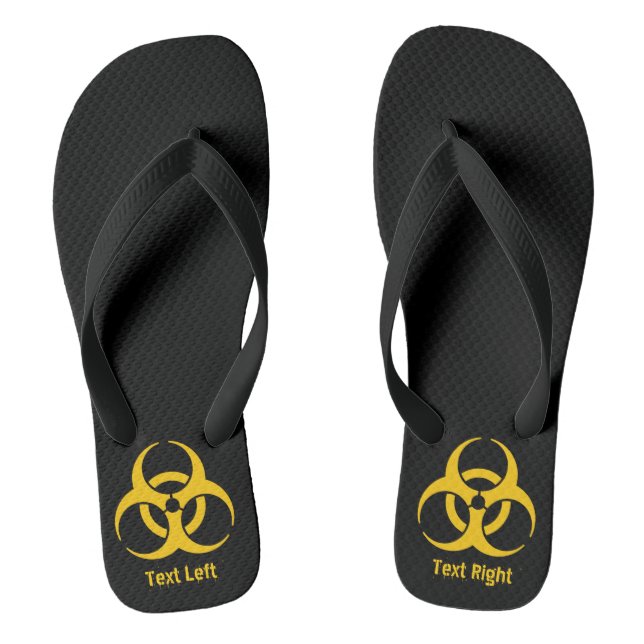 Biohazard Icon Flip Flops (Fußbett)