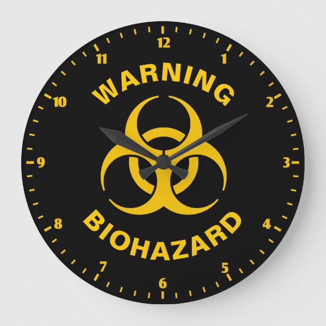 Biohazard Icon Große Wanduhr (Vorderseite)