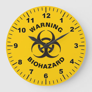 Biohazard Icon Große Wanduhr