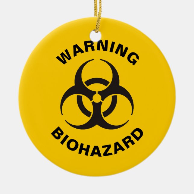 Biohazard Icon Keramik Ornament (Vorne)
