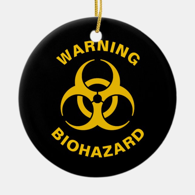 Biohazard Icon Keramik Ornament (Vorne)